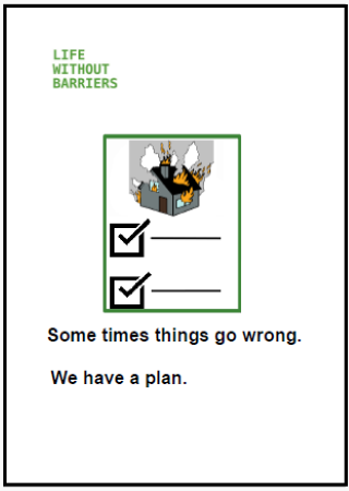 Easy English document for Life Without Barriers: Some times things go wrong. We have a plan.