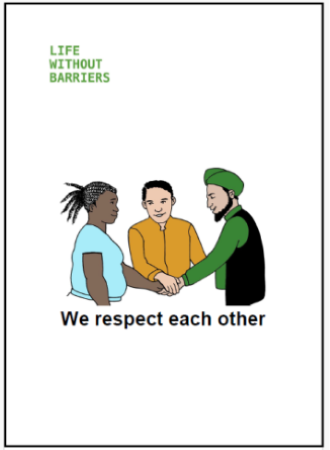 Easy English document for Life Without Barriers: We respect each other