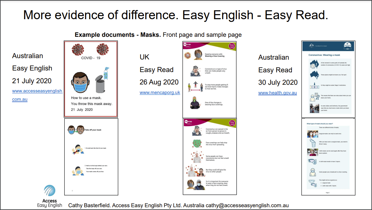 More evidence of difference. Easy English - Easy Read Poster