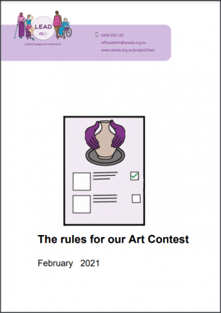WWDA Rules about our Art contest