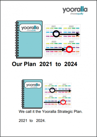 Access Easy English project. Yooralla Strategic Plan