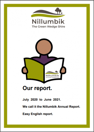 Access Easy English project. nillumbik annial report