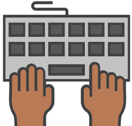hands on keyboard
