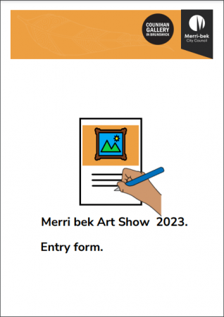 Access Easy English project. Merri bek Art Show 2023. Enter form.