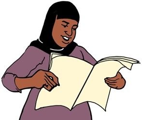 a person reading a paper