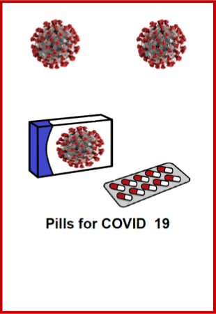 About pills for COVID 19. 2024. Front page.