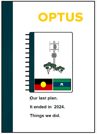 Easy English document for Optus. Our last plan. It ended in 2024. Things we did.
