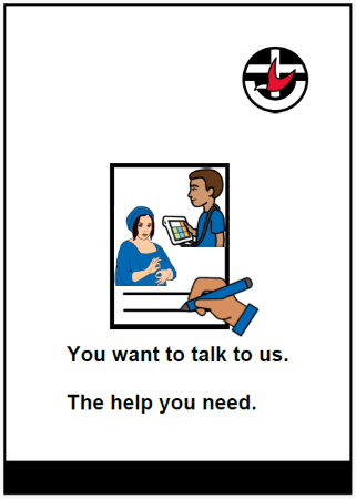 Easy English document for Uniting Church. You want to talk to us. Tell us the help you need.